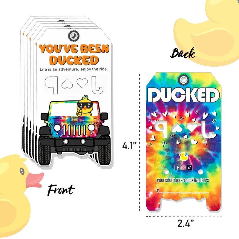 Duck Tags, You've Been Ducked, Duck Duck Tags, Rainbow Tie