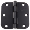 GlideRite Hardware 3-1/2" Steel Door Hinges, 5/8" Corner Radius, Matte