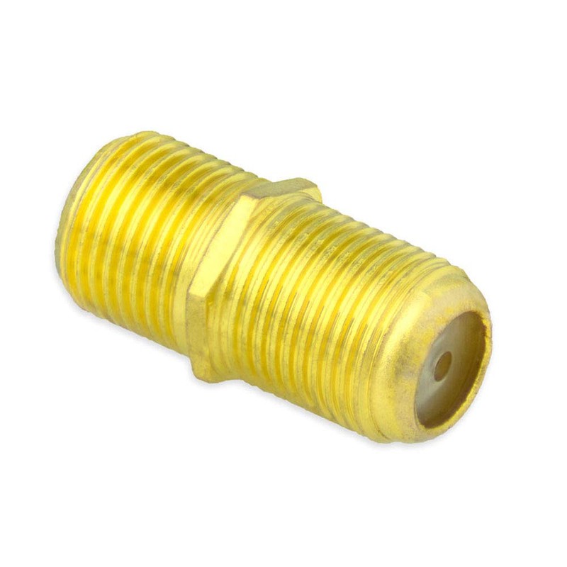 Elektronik-Technik F-Connector 6.5-7 mm + F-Double Socket Gold-Plated Coupling Satellite