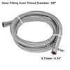 X AUTOHAUX Car Stainless Steel Braided Mesh Hose 3.3ft 3/8"