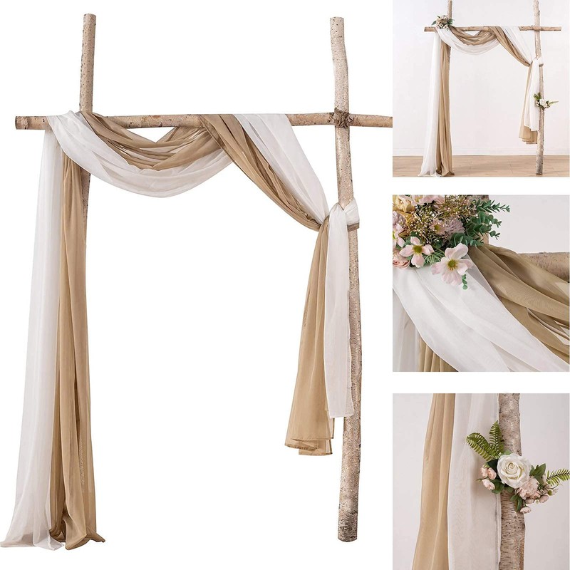 MIULEE Luxury Window Scarf Sheer Voile Elegant Topper Long Valance