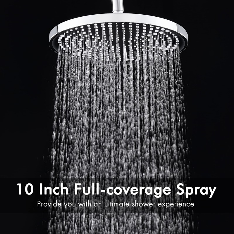 KES Shower Head 10 Inch Fixed Shower Head, Large Rainfall