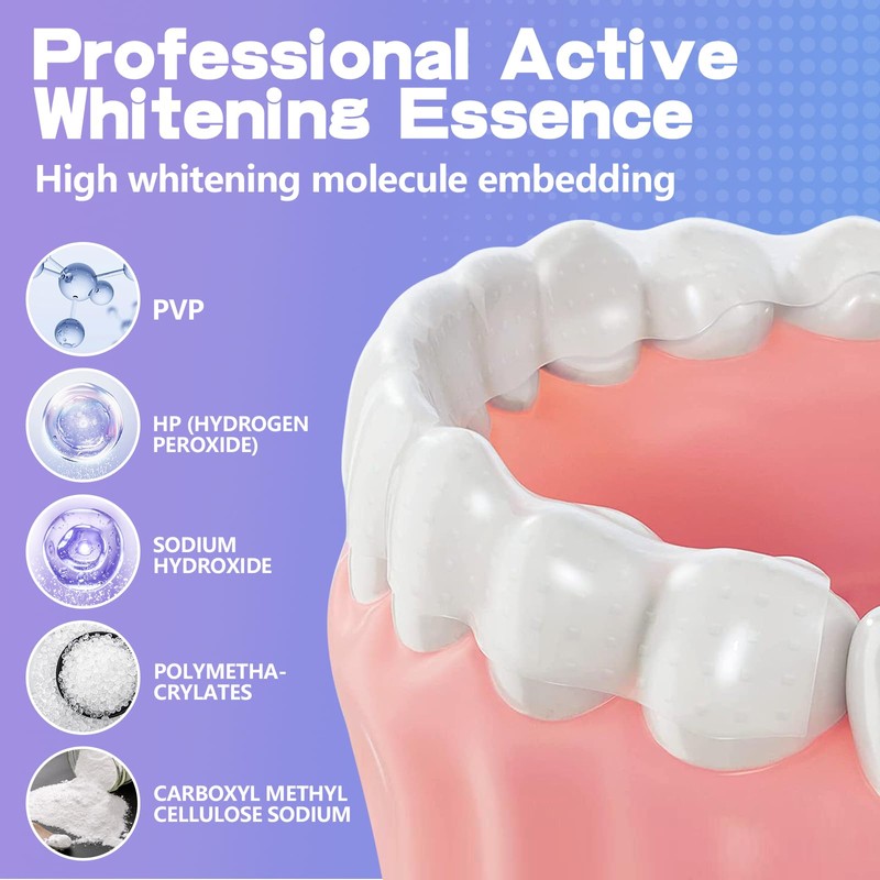 Teeth Whitening Strips, Whitening Teeth Set with 28 Sensitive Dry