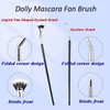 PETUPS Foldable Curled Eyelash Brush,2024 New Mascara Brush Eyelash Comb