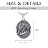 TRISHULA Santa Muerte Necklace 925 Sterling Silver Skull Santa Necklace