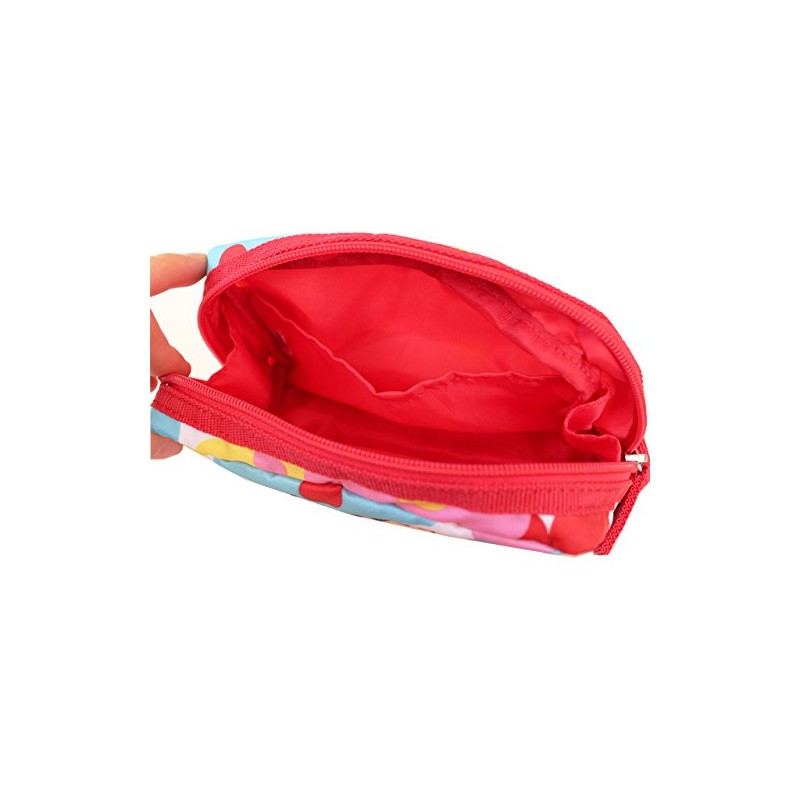 mini pouch with pocket, Pop Flower