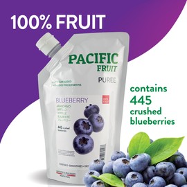 PACIFIC FRUIT - Blueberry puree for cocktails - Blueberry juice 100 percent – 100% FRUIT
