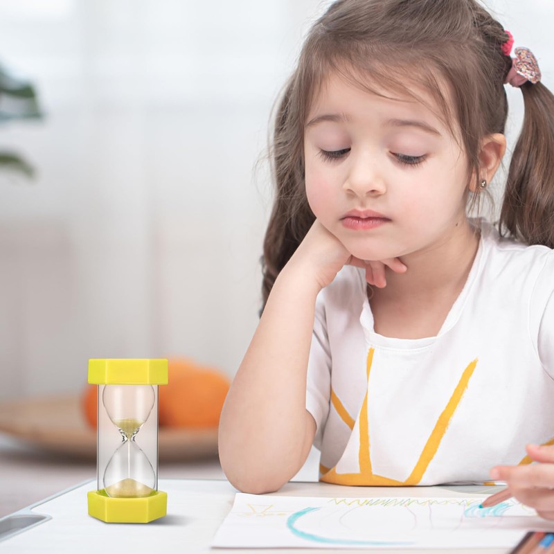 Alipis Sand Timer for Kids: 3/10/15/30 Minute Sandglass for Hard