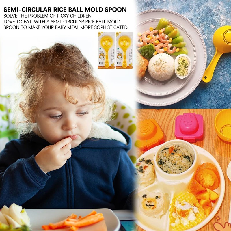 DOERDO 2PCS Plastic Rice Paddle Food Service Spoon Semicircular Rice