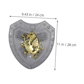 KICHOUSE 2 Pcs Boys and Girls Knight Shield Toy Dragon Pattern Shield Pretend Role Play Dress-up Medieval Armor