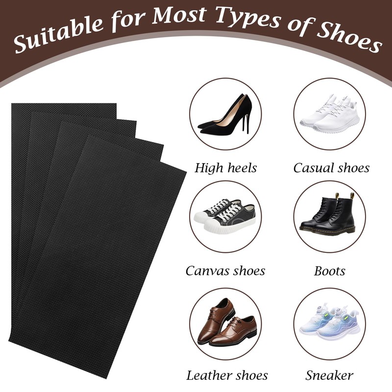 UKOFEW Pack of 4 Non-Slip Soles, 25 x 10 cm