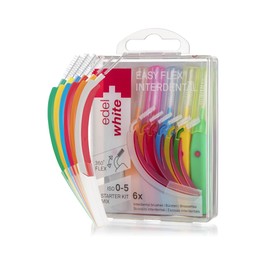 edel+white ID7 Interdentalbürsten Gemischt I 6 x Zahnzwischenraumbürsten zur gründlichen und sanften Zahnreinigung besonders enger Zahnzwischenräume