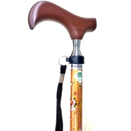 ケイ・ホスピア 【 ステッキ 愛杖 Eシリーズ 折りたたみタイプ 】 花柄・ベージュ E-256B