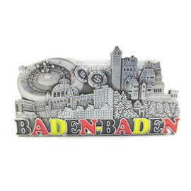 Baden Baden Magnet Metall Souvenir Germany Spielcasino Roulette Dollar Euro
