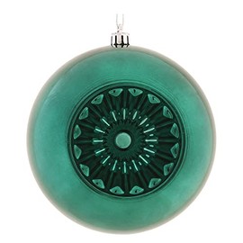 Vickerman 478233-4.75" Sea Blue Shiny Star Brite Ball Christmas Tree Ornament (4 pack) (N175562D)