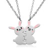 omodofo 2Pcs Matching Rabbit Bunny BFF Friendship Pendant Necklaces