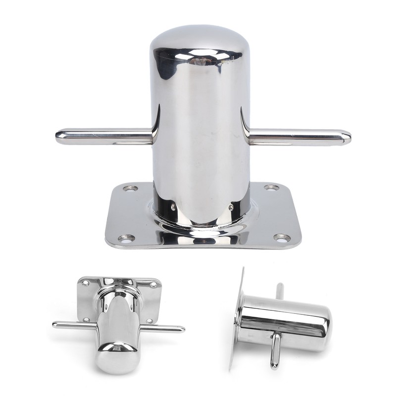 316 Stainless Steel Single Mooring Bitt Heavy Duty Cross Bollard