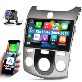 Podofo Car Radio Stereo for Kia Forte 2009 2010 2011 2012 2013 2014 2015 2016 2017 9" Audio Receivers with Apple CarPlay Android Auto HiFi, WiFi, GPS Navigation, RDS/FM Radio, Bluetooth, Backup Camera
