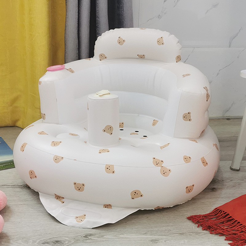 Baby Inflatable Chair Portable Foldable Printed Leakproof Soft Shower Sofa