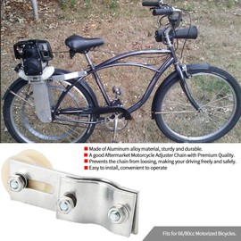 Aramox - Tensor de cadena de polea de motor para bicicleta motorizada de 66/80