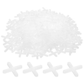 sourcing map 500pcs Tile Spacers 3mm Hard Plastic Cross Tiles Leveler Spacer Installation Ceramic Spacing Clips for Wall Floor
