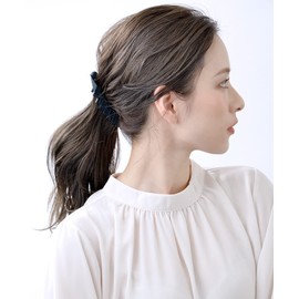 VingTAINE H-731-SQBR-SQBK Simple Banana Clip, Set of 2, Daily Office Hair Accessories, Square Brx Square Bk