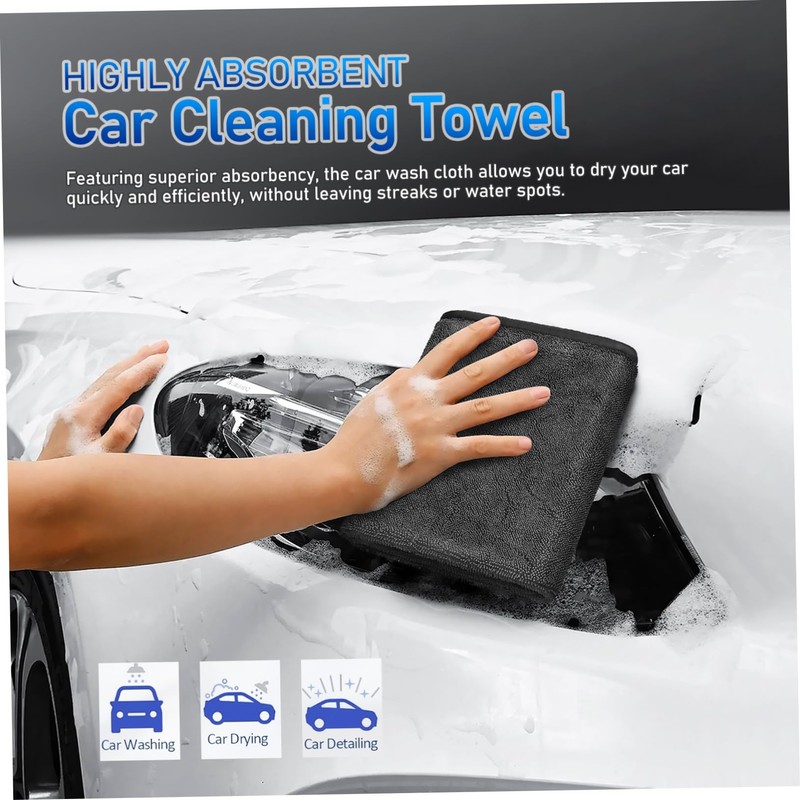 Alipis Car Drying Towel Extra Microfiber Highly Absorbent Cloth for