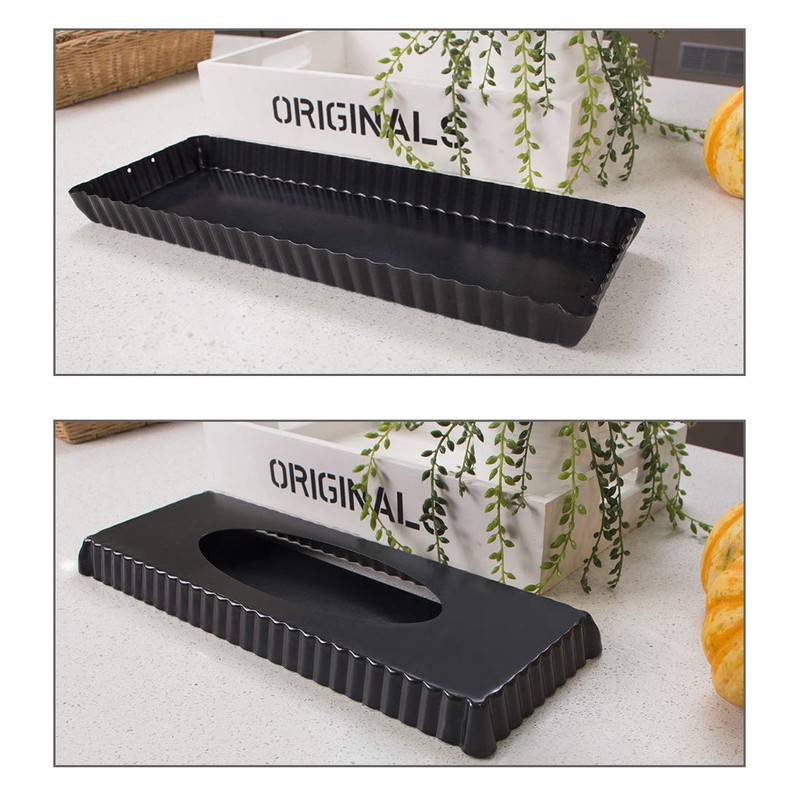 Webake Rectangular Tart Pan Quiche Baking Dish with Removable Bottom