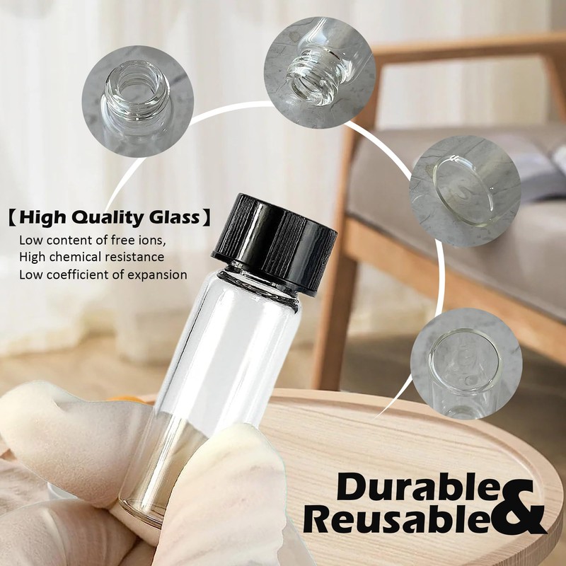 1st Choice Glass Vials, 1 Dram 4ml, Pack of 12