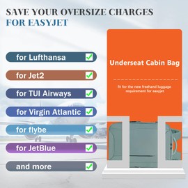 Hayayu For Easyjet Hand Luggage 45 x 36 x 20 Backpack Hand Luggage Bag for Airplane Travel Bag Under Seat with Anti-Theft Bag Travel Backpack with Computer Compartment for 15.6 Inch Laptop, Green,