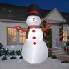 Gemmy Christmas Inflatable Animated Swiveling Snowman, 10 ft Tall, Multi