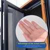 Glarks 4pcs Grey Window Screen Repair Kit, Includes 48"W x