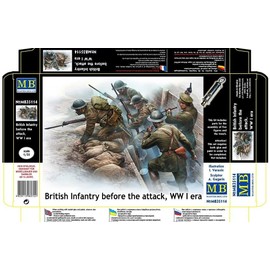 Master Box Plastic Model British Infantry Before The Attack, WW| ERA 1/35 35114