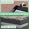 Memrita 4 Pcs Gutter Valley Splash Guards Roof Rain Diverter,Aluminum