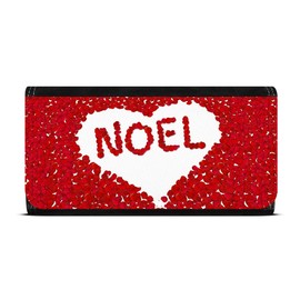 Geldbörse mit Namen Noel - Design Rosenherz - Brieftasche, Geldbeutel, Portemonnaie, personalisiert für Damen und Herren