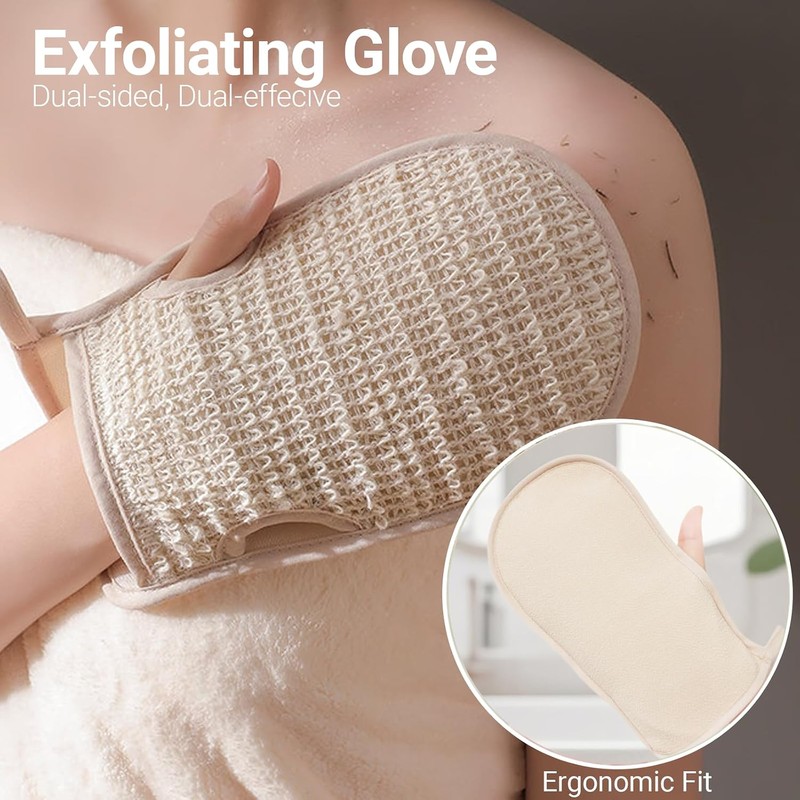 Kit de Guantes Exfoliantes 3 en 1 para Cuerpo y