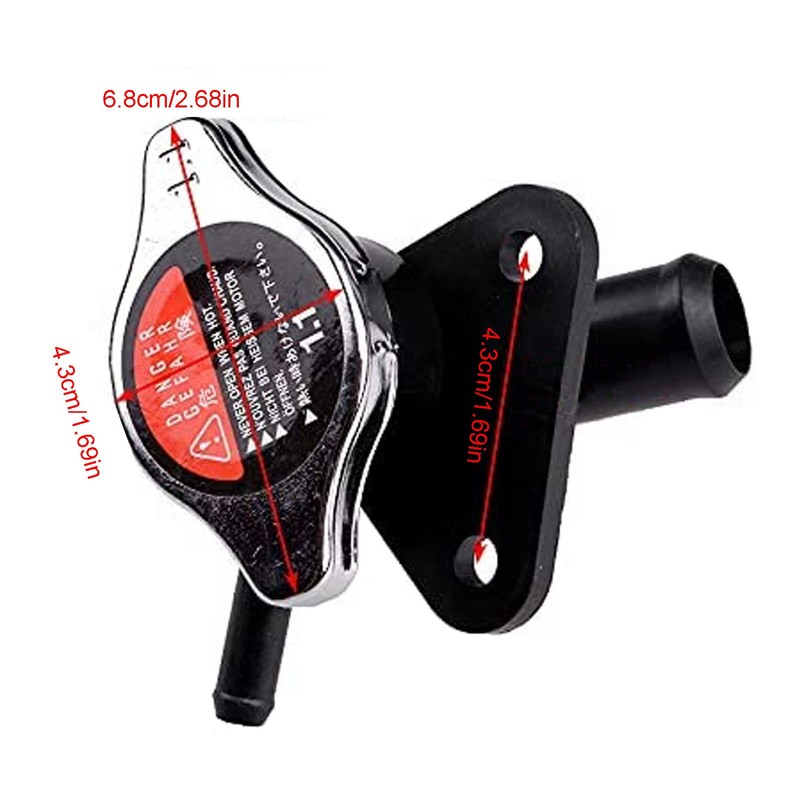 Bnineteenteam Radiator Filler Cap Set Black ABS Plastic 5 2006-2010