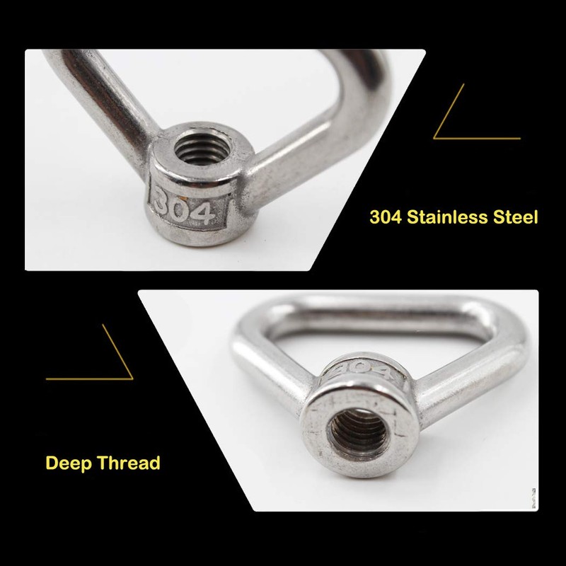 304 Stainless Steel Eye Nut M20 Triangle Ring Shape Lifting