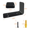 90° Stainless Steel Sliding Door Hardware Door Stop,2pcs Sliding Barn