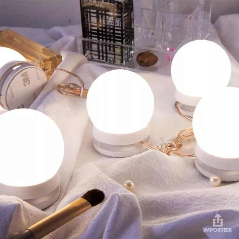 Importeek 5pz Serie Bombilla Luz Led Rgb Usb Espejo Tocador