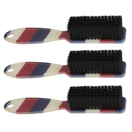 Soft Beard Fade Brush, Ergonomic Handle, Styling and Cleaning, 3pcs for Salon and Home