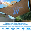 AwnPro Square Shade Sail 12' x 12' Awning with Hardware