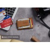 Toughergun Minimalist Wallet for Men with Magnetic Money Clip Leather