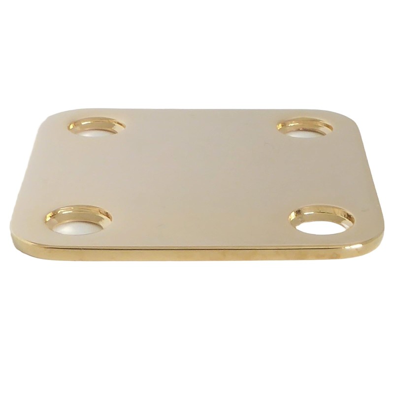 Guitar neck joint plate 46.6mm x 50mm in gold including
