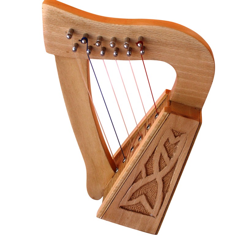 6 String Muzikkon Harps with strings and tuning key -