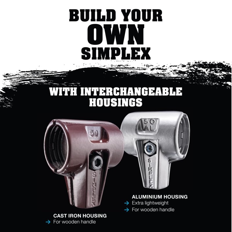 Halder Simplex 1 lb. Soft-Face Mallet with Oversized TPE-Soft Blue