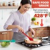 2pcs Extra Long Silicone Mixing Spoon,12 Inch Nonstick Heat Resistant