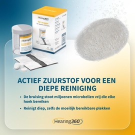 Hearing360 Reinigungsbecher für Hörgeräte – Verwendung mit Brausetabletten – schnelle Hygiene von Rohren und Kuppeln