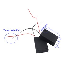 LAMPVPATH 3Pcs 3 AA Battery Holder with Switch, 4.5V Battery Holder with Switch, 3X 1.5V AA Battery Holder Case with Wire Leads and ON/Off Switch(3 Pack)