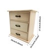 Nudaoz 2-Pack Unfinished Solid Pine Wood Box with 3 Mini